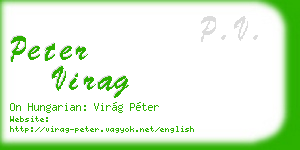 peter virag business card