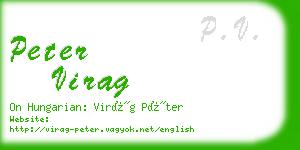 peter virag business card